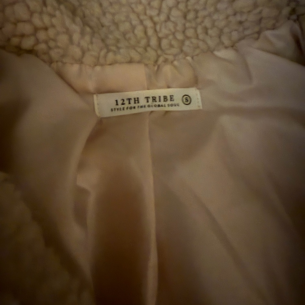 12th Tribe Mt. Kisco Beige Sherpa Jacket - Picture 3 of 7